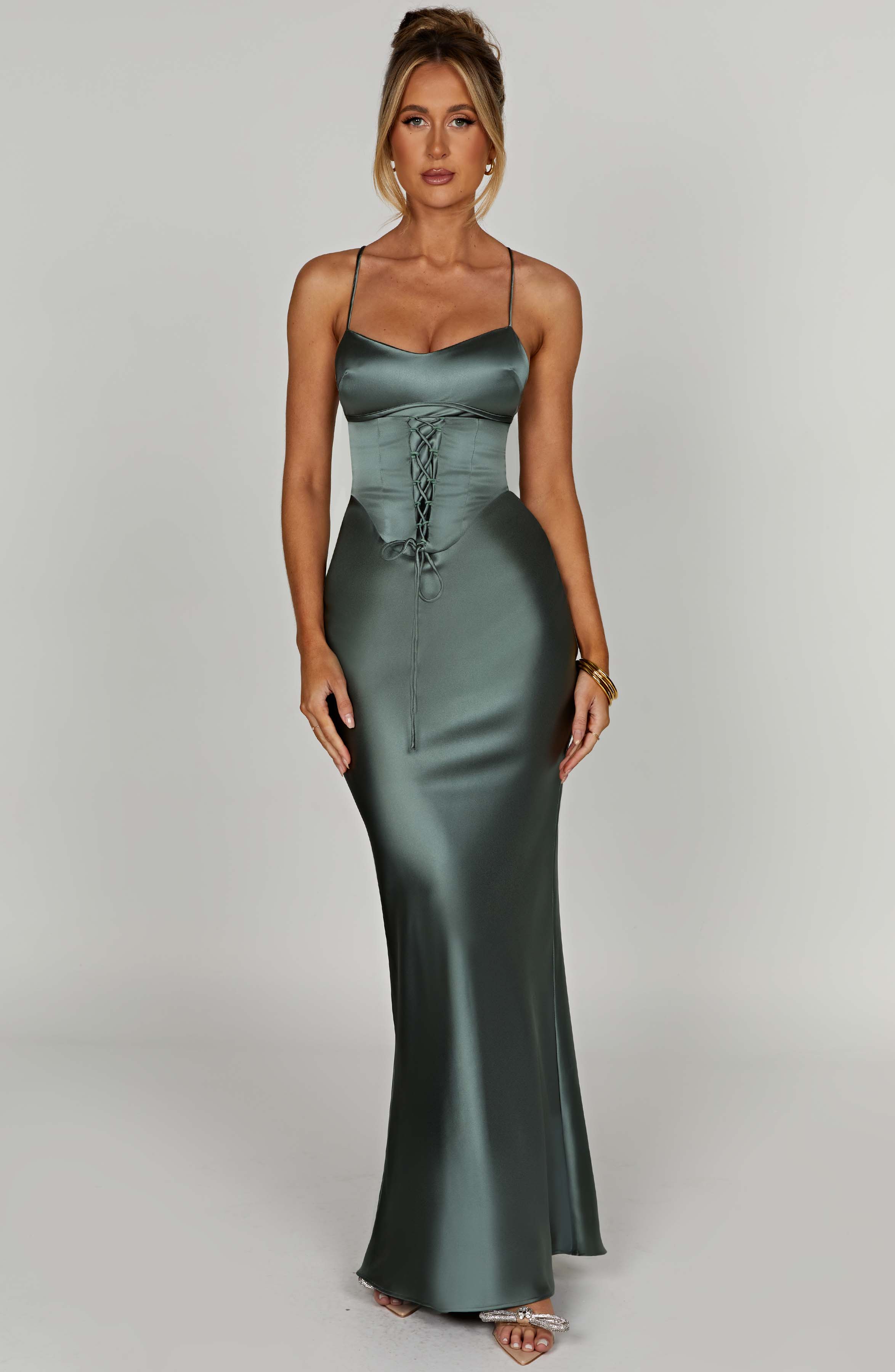 Lillia Maxi Dress - Sage – BABYBOO