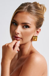 London Earrings - Gold Accessories ONE SIZE Babyboo Fashion Premium Exclusive Design