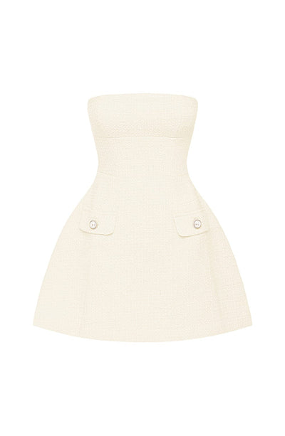 Lottie Mini Dress - Ivory Dress Babyboo Fashion Premium Exclusive Design