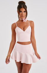 Louisa Mini Skirt - Blush Skirt Babyboo Fashion Premium Exclusive Design