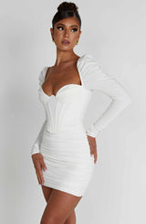 Louise Mini Dress - White Dress Babyboo Fashion Premium Exclusive Design