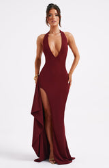 Luella Maxi Dress - Burgundy Dress Babyboo Fashion Premium Exclusive Design