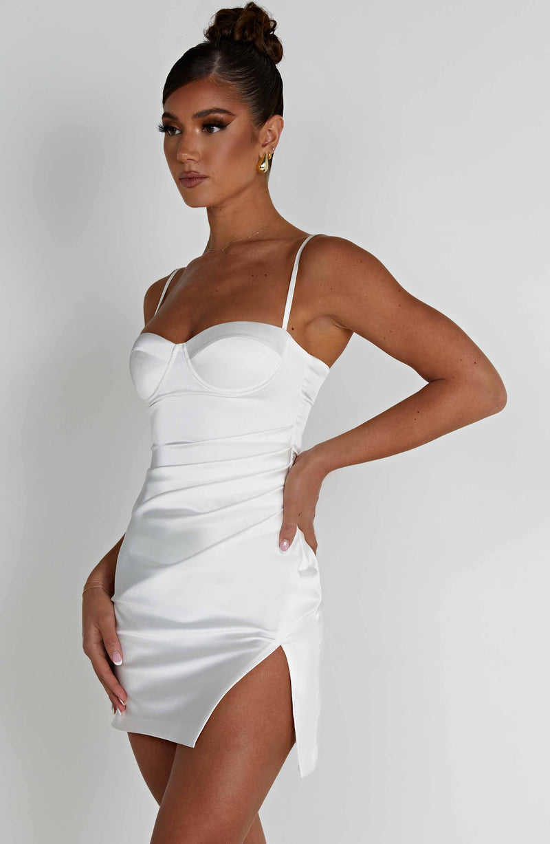 Ember Elegance White Satin Corset Top – Beginning Boutique