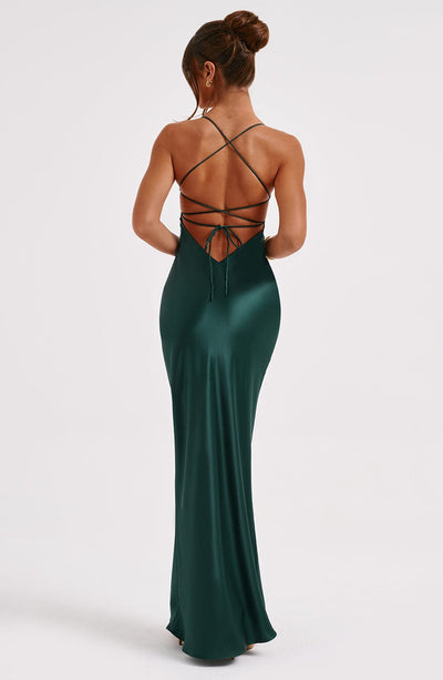 Shop Formal Dress - Malika Maxi Dress - Emerald sixth image