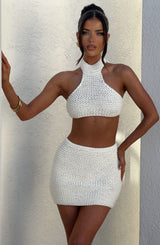 Margot Mini Skirt - Ivory Skirt Babyboo Fashion Premium Exclusive Design