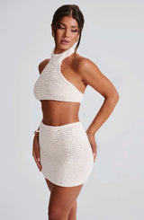 Margot Mini Skirt - Ivory Skirt Babyboo Fashion Premium Exclusive Design