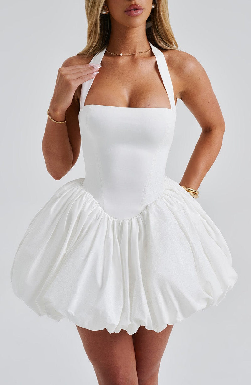 Maricia Mini Dress - Ivory Dress Babyboo Fashion Premium Exclusive Design