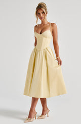 Mariella Midi Dress - Lemon Dress Babyboo Fashion Premium Exclusive Design