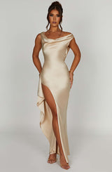 Marilyn Maxi Dress - Champagne Dress Babyboo Fashion Premium Exclusive Design