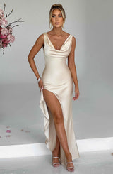 Marilyn Maxi Dress - Champagne Dress Babyboo Fashion Premium Exclusive Design