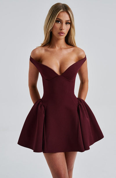 Marla Mini Dress - Cherry Lacquer Dress Babyboo Fashion Premium Exclusive Design