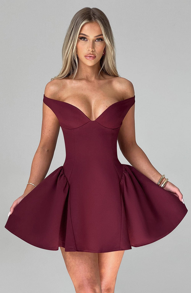 Marla Mini Dress - Cherry Lacquer Dress Babyboo Fashion Premium Exclusive Design