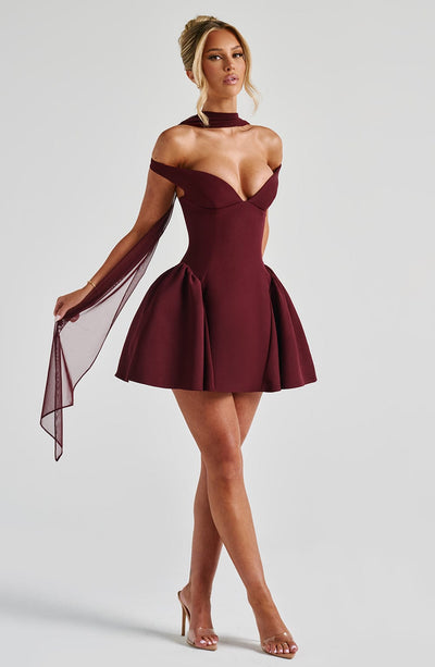 Marla Mini Dress - Cherry Lacquer Dress Babyboo Fashion Premium Exclusive Design