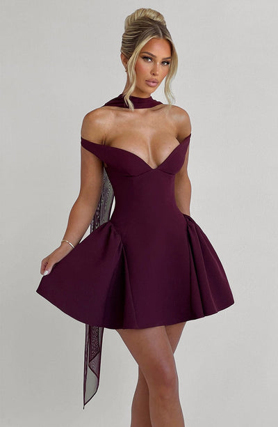 Marla Mini Dress - Cherry Lacquer Dress Babyboo Fashion Premium Exclusive Design