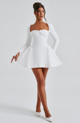 Megan Mini Dress - Ivory Dress Babyboo Fashion Premium Exclusive Design