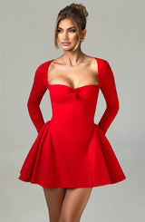 Megan Mini Dress - Red Dress Babyboo Fashion Premium Exclusive Design