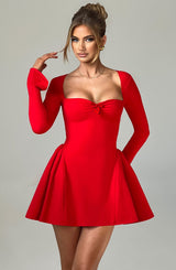 Megan Mini Dress - Red Dress Babyboo Fashion Premium Exclusive Design