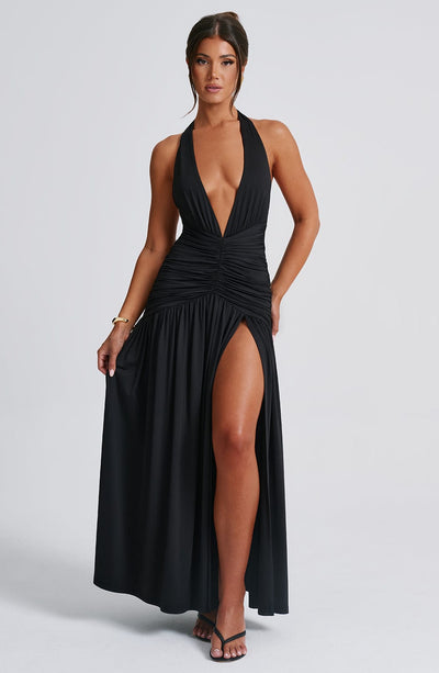 Collective Dress - Melania Maxi Dress - Black fourth image