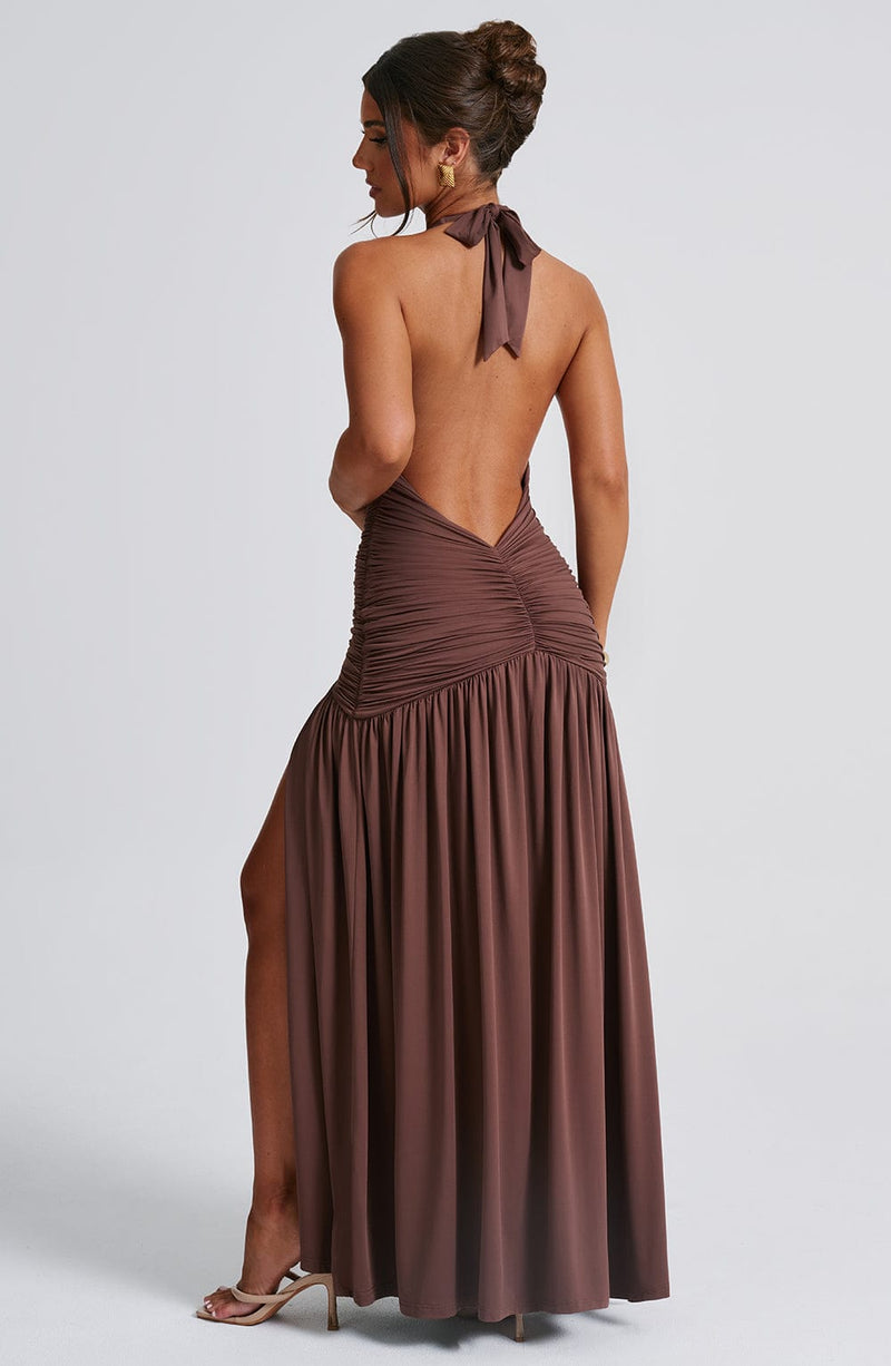 Melania Maxi Dress - Chocolate Dress Babyboo Fashion Premium Exclusive Design