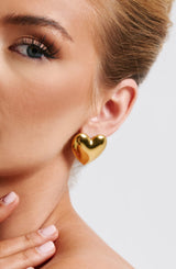 Milan Heart Earrings - Gold Accessories ONE SIZE Babyboo Fashion Premium Exclusive Design