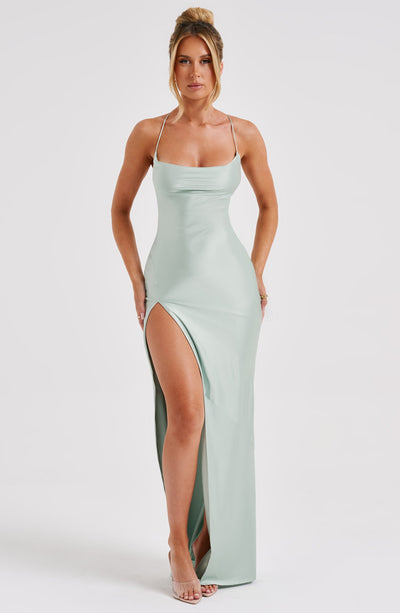 Shop Formal Dress - Misha Maxi Dress - Sage sixth image