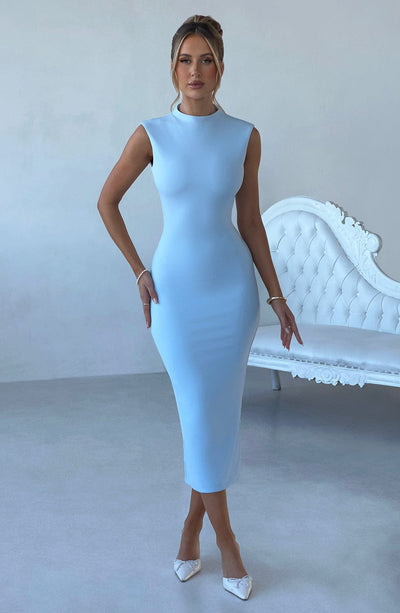 Moira Midi Dress - Blue Dress Babyboo Fashion Premium Exclusive Design