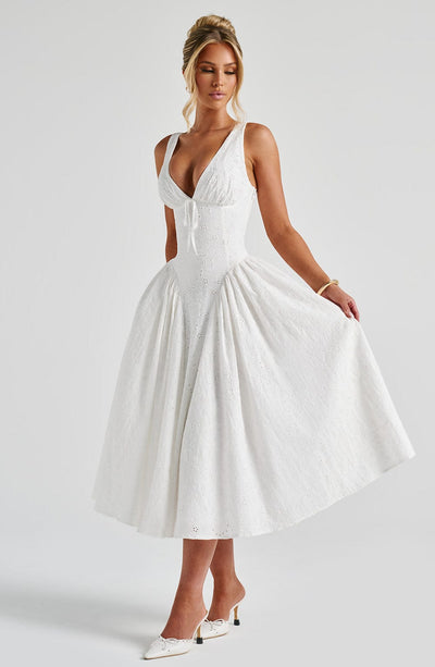 Collective Dress - Monroe Midi Dress - Ivory sixth image