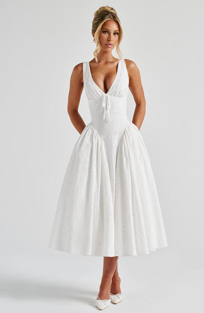 Collective Dress - Monroe Midi Dress - Ivory third image