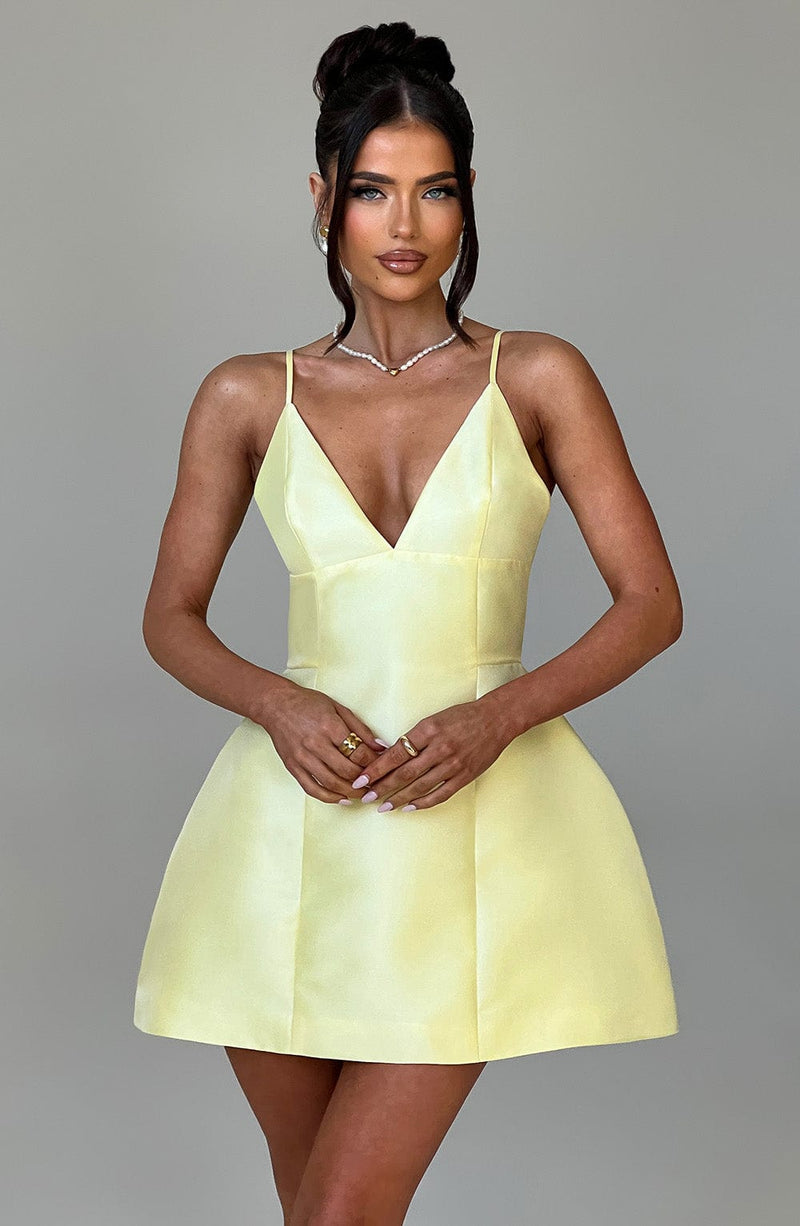 Nicole Mini Dress - Lemon Dress Babyboo Fashion Premium Exclusive Design