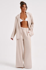 Noa Oversized Suit Jacket - Beige Jackets Babyboo Fashion Premium Exclusive Design