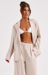 Noa Oversized Suit Jacket - Beige Jackets XS Babyboo Fashion Premium Exclusive Design