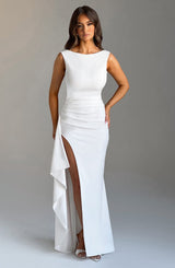 Pandora Maxi Dress - Ivory Dress XS Babyboo Fashion Premium Exclusive Design