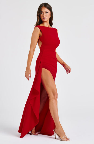 Shop Formal Dress - Pandora Maxi Dress - Red sixth image