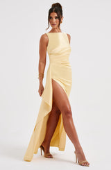 Peggy Maxi Dress - Lemon Dress Babyboo Fashion Premium Exclusive Design