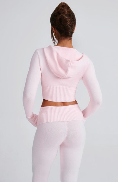 Portia Knit Hoodie - Pink Tops Babyboo Fashion Premium Exclusive Design