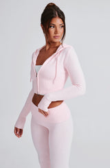 Portia Knit Hoodie - Pink Tops Babyboo Fashion Premium Exclusive Design