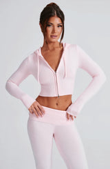 Portia Knit Hoodie - Pink Tops Babyboo Fashion Premium Exclusive Design