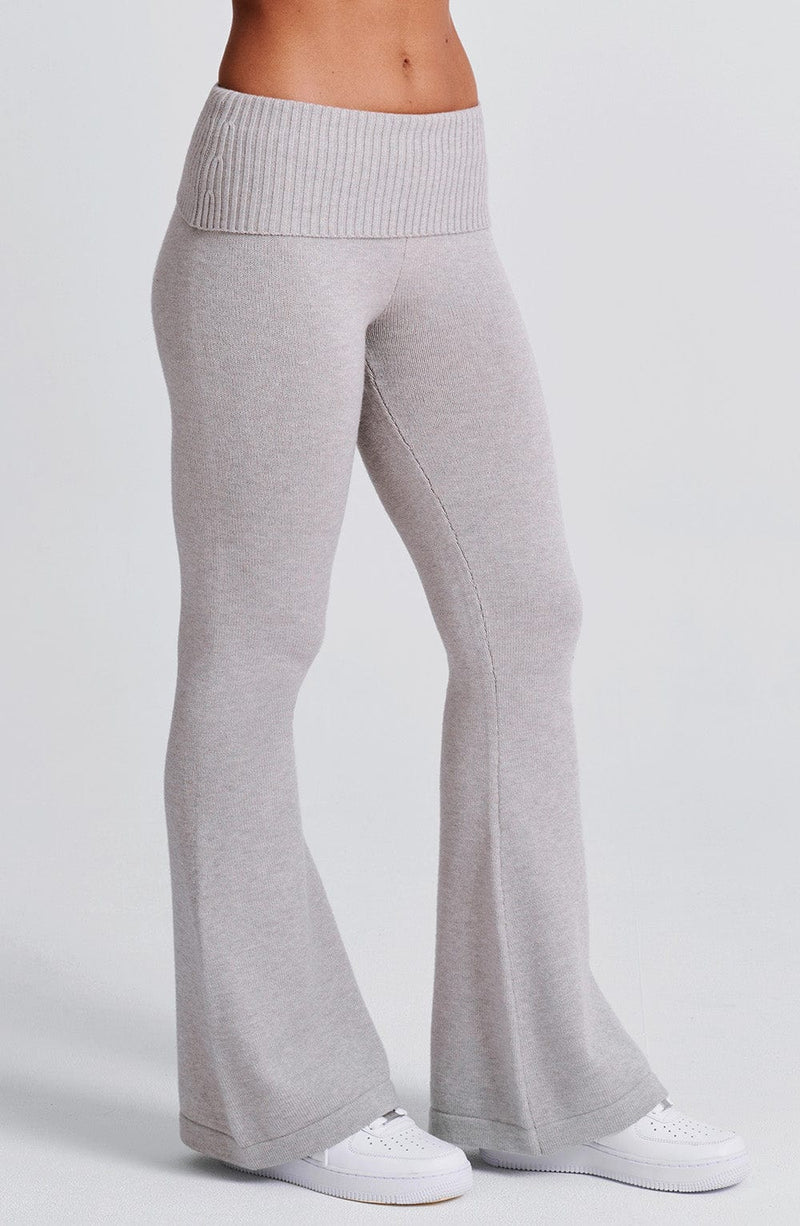 Portia Knit Pants - Light Grey Marl Pants Babyboo Fashion Premium Exclusive Design