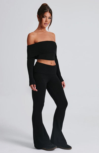 Portia Knit Top - Black Tops Babyboo Fashion Premium Exclusive Design