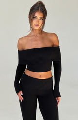 Portia Knit Top - Black Tops XS Babyboo Fashion Premium Exclusive Design