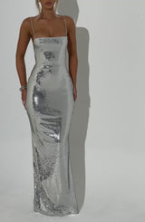 Atari Maxi Dress - Silver