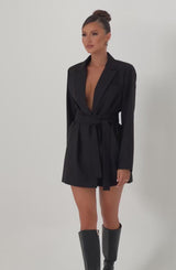 Heather Suit Dress - Black