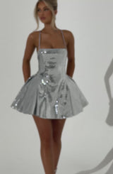 Electra Mini Dress - Silver