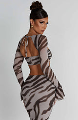 Priscilla Top - Zebra Print Tops Babyboo Fashion Premium Exclusive Design