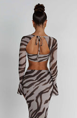 Priscilla Top - Zebra Print Tops Babyboo Fashion Premium Exclusive Design