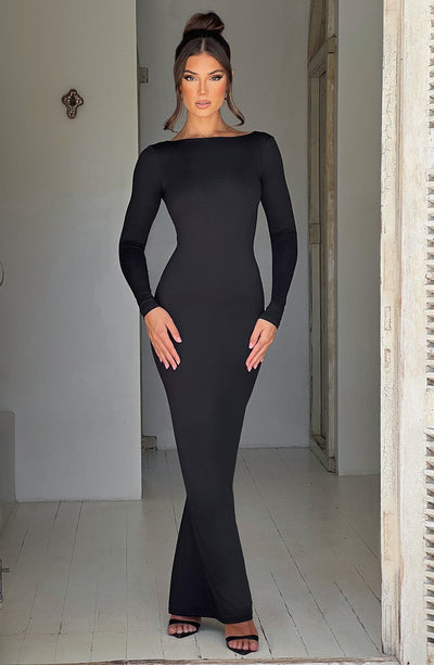 Celine Maxi Dress - Black – BABYBOO