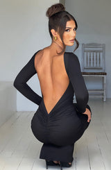 Rameesha Maxi Dress - Black Dress Babyboo Fashion Premium Exclusive Design