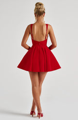 Rue Mini Dress - Red Dress Babyboo Fashion Premium Exclusive Design