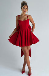 Rue Mini Dress - Red Dress Babyboo Fashion Premium Exclusive Design