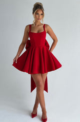 Rue Mini Dress - Red Dress Babyboo Fashion Premium Exclusive Design